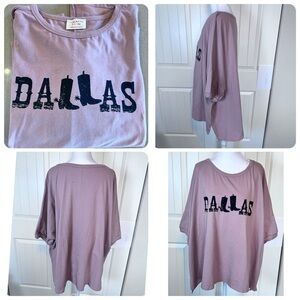 Fantastic Fawn Oversized Boyfriend Comfy Dallas Cowboy Boots Tee Sz Medium to XL